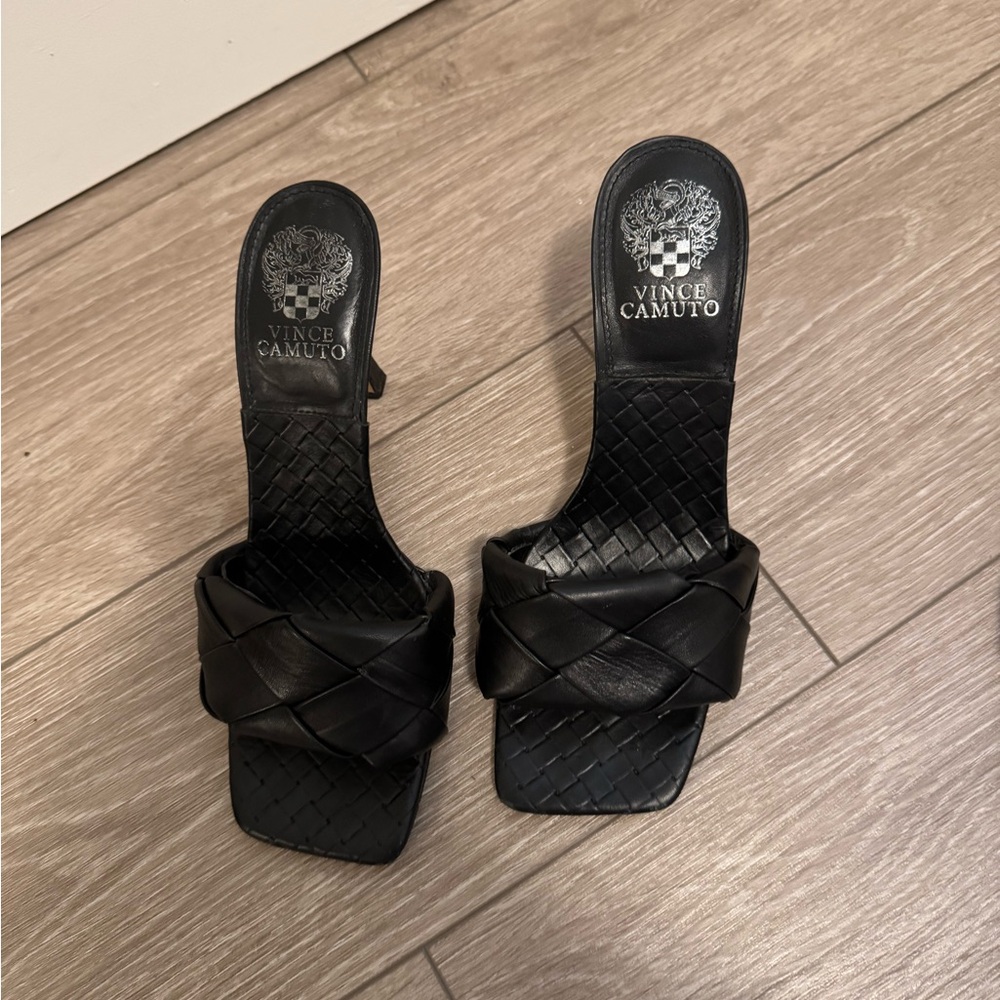 Vince Camuto Black Woven Heels